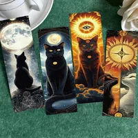 30 Original Kitten Reading Bookmarks Simple Hand Account Literary Creative Material Ins Reading Paper Bookmarks Can Be DIY sku image 5