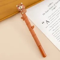 Creative Kapibara Holding Bamboo Gel Pen Student Stationery Wholesale Children's Day End-Of-Semester Christmas Gift Prize Reward sku image 1