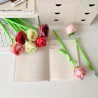 Teacher's Day Gift Cute Soft Silicone Rose Style Gel Pen Girl's Fun Flower Hand Account Pen Gift Pen main image 2