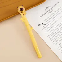 Creative Kapibara Holding Bamboo Gel Pen Student Stationery Wholesale Children's Day End-Of-Semester Christmas Gift Prize Reward sku image 3