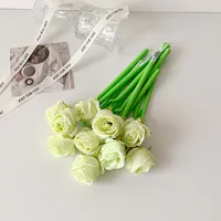 Teacher's Day Gift Cute Soft Silicone Rose Style Gel Pen Girl's Fun Flower Hand Account Pen Gift Pen sku image 1