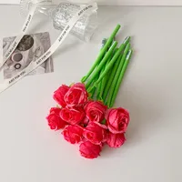 Teacher's Day Gift Cute Soft Silicone Rose Style Gel Pen Girl's Fun Flower Hand Account Pen Gift Pen sku image 4