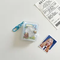 New Style Cartoon Mini Photo Album 2 Inch ID Photo Shapes Storage Book Star Chasing Keychain Hook Pendant Bag sku image 3