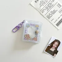 New Style Cartoon Mini Photo Album 2 Inch ID Photo Shapes Storage Book Star Chasing Keychain Hook Pendant Bag sku image 5
