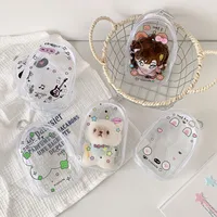 Ins Transparent Cartoon Baby Bag PVC High Transparent Doll Display Storage Bag Pendant Bag Cartoon Doll Pain Bag main image 3
