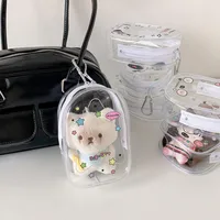 Ins Transparent Cartoon Baby Bag PVC High Transparent Doll Display Storage Bag Pendant Bag Cartoon Doll Pain Bag main image 4
