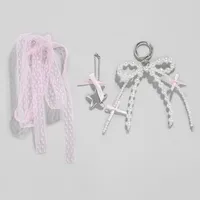 Explosions Sweet All-match DIY Pink Mesh Imitation Pearl Bow Star Love Bag Pendant Suit main image 2