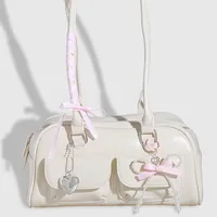 Explosions Sweet All-match DIY Pink Mesh Imitation Pearl Bow Star Love Bag Pendant Suit main image 3