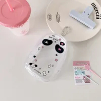 Ins Transparent Cartoon Baby Bag PVC High Transparent Doll Display Storage Bag Pendant Bag Cartoon Doll Pain Bag sku image 1