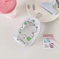 Ins Transparent Cartoon Baby Bag PVC High Transparent Doll Display Storage Bag Pendant Bag Cartoon Doll Pain Bag sku image 3