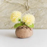 Handmade Crocheted Lucky Bag Small Potted Plants Home Furnishings Woolen Knitted Finished Rose Decoration Simulated Flower Potted Plants sku image 8