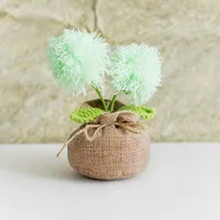 Handmade Crocheted Lucky Bag Small Potted Plants Home Furnishings Woolen Knitted Finished Rose Decoration Simulated Flower Potted Plants sku image 9
