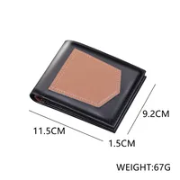 Men's Short Wallet Men's 20% Discount Men's Card Bag Men's Wallet Multi-functional Wallet New In Stock Wholesale main image 4