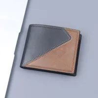 New Men's Wallet Short Card Holder One-piece Driver's License Wallet Men's Large Capacity Men's Wallet 30% Fold main image 1