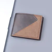 New Men's Wallet Short Card Holder One-piece Driver's License Wallet Men's Large Capacity Men's Wallet 30% Fold sku image 2