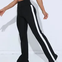 New Color Matching Yoga Flared Pants High Waist Hip Sports Pants Indoor Dance Fitness Flared Pants main image 3