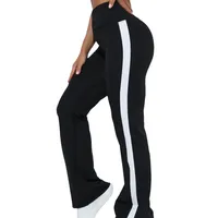 New Color Matching Yoga Flared Pants High Waist Hip Sports Pants Indoor Dance Fitness Flared Pants main image 5