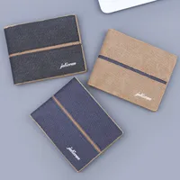 Canvas Men's Wallet Men's Card Holder One-piece Soft Cloth Men's Wallet Short Men's Wallet Factory In Stock Denim main image 1