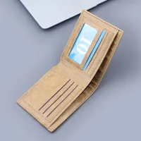 Canvas Men's Wallet Men's Card Holder One-piece Soft Cloth Men's Wallet Short Men's Wallet Factory In Stock Denim main image 3