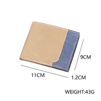 Men's Wallet Men's Short Canvas Wallet Card Holder Men's Wallet Men's  New Wallet Men main image 3