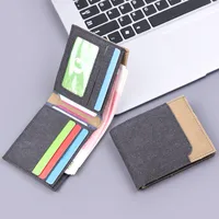 Men's Wallet Men's Short Canvas Wallet Card Holder Men's Wallet Men's  New Wallet Men main image 4