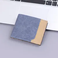 Men's Wallet Men's Short Canvas Wallet Card Holder Men's Wallet Men's  New Wallet Men sku image 2