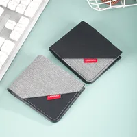 Men's Short Canvas Wallet Men's Small Wallet Men's Wallet Men's Ultra-thin Wallet Card Bag Wholesale main image 2
