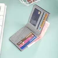 Men's Short Canvas Wallet Men's Small Wallet Men's Wallet Men's Ultra-thin Wallet Card Bag Wholesale main image 3