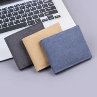 Short Canvas Wallet Men's Foreign Trade Hot Sale New Wallet Man Men's Wallet 9 Card Men's Wallet main image 1