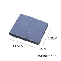 Short Canvas Wallet Men's Foreign Trade Hot Sale New Wallet Man Men's Wallet 9 Card Men's Wallet main image 2
