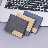Canvas Men's Short Wallet Denim Men's Wallet Men's 20% Discount 9 Card Holder Men's Wallet Multi Card Holder New main image 1