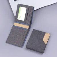 Canvas Men's Short Wallet Denim Men's Wallet Men's 20% Discount 9 Card Holder Men's Wallet Multi Card Holder New main image 3