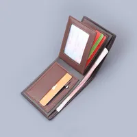 Men's Wallet Short Stitching With Zipper Three-fold Men's Wallet Multi-card Holder Men's Wallet Large Capacity Card Holder For Men main image 3