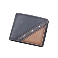 Men's Wallet Short Stitching With Zipper Three-fold Men's Wallet Multi-card Holder Men's Wallet Large Capacity Card Holder For Men main image 5
