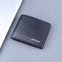 New Short Wallet Men's Card Holder Integrated Men's Wallet Business Short Wallet Men's Wallet With Zipper Factory Wholesale sku image 1