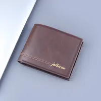 New Short Wallet Men's Card Holder Integrated Men's Wallet Business Short Wallet Men's Wallet With Zipper Factory Wholesale sku image 2