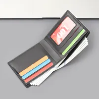 Men's Short Wallet Men's Card Holder One Men's Wallet Horizontal Dollar Bag Ultra-thin Soft Leather New Wallet main image 4