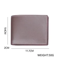 Men's Wallet Men's Card Holder One-piece Short Wallet Men's Wallet Men's 20% Folding Wallet Man  Wallet main image 4