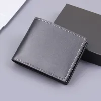 Men's Wallet Men's Card Holder One-piece Short Wallet Men's Wallet Men's 20% Folding Wallet Man  Wallet sku image 1