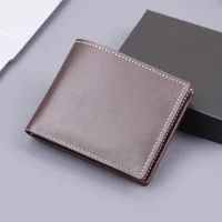 Men's Wallet Men's Card Holder One-piece Short Wallet Men's Wallet Men's 20% Folding Wallet Man  Wallet sku image 2