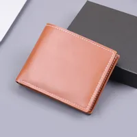 Men's Wallet Men's Card Holder One-piece Short Wallet Men's Wallet Men's 20% Folding Wallet Man  Wallet sku image 3