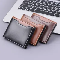 Short Men's Wallet Men's Card Holder New Men's College Students 9 Card Wallet Card Holder Simple Wholesale main image 1