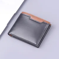 Short Men's Wallet Men's Card Holder New Men's College Students 9 Card Wallet Card Holder Simple Wholesale sku image 1