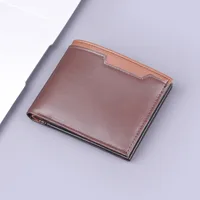 Short Men's Wallet Men's Card Holder New Men's College Students 9 Card Wallet Card Holder Simple Wholesale sku image 2