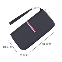 Canvas Hand Bag Men's Wrist Strap Men's Hand Bag Zipper Cloth Bag Carrying Strap Men's Long Wallet Men's Oxford Cloth main image 2