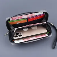 Canvas Hand Bag Men's Wrist Strap Men's Hand Bag Zipper Cloth Bag Carrying Strap Men's Long Wallet Men's Oxford Cloth main image 3