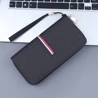 Canvas Hand Bag Men's Wrist Strap Men's Hand Bag Zipper Cloth Bag Carrying Strap Men's Long Wallet Men's Oxford Cloth sku image 1