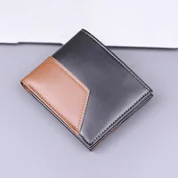 Wallet Men's High-end Sense Men's Short Wallet Men's Wallet 9-Card  Card Holder Wallet Multi-Card Holder sku image 1