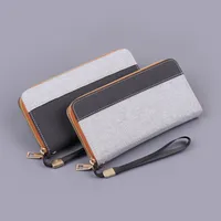Men's Handbag Canvas Men's Wrist Bag New Clutch Bag Wrist Strap Men's Mobile Phone Bag Men's Long Zipper Wallet main image 1