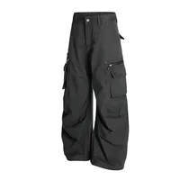 Jiayiku Men's  High-end Feeling Duffy Handsome American Retro Washed Crowdclothes Trendy Brand Machete Wide-leg Casual Pants main image 2